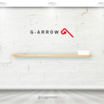 上昇する矢印のGロゴ