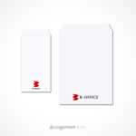 平行四辺形と矢印で構成したBロゴ