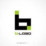 角張ったスクエアなBロゴ